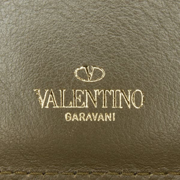 Pre-owned Valentino Printed Canvas Wallet Black