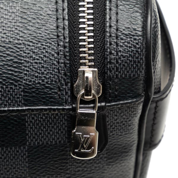 Pre-owned Louis Vuitton Damier Graphite Toiletry Pouch Black