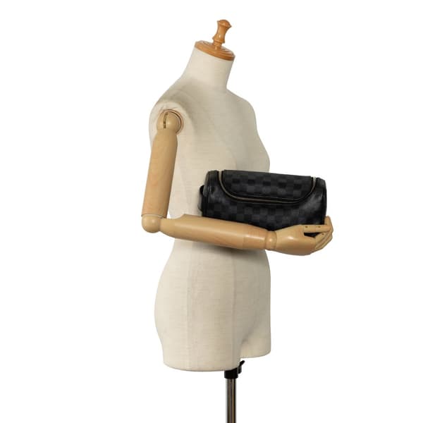 Pre-owned Louis Vuitton Damier Graphite Toiletry Pouch Black