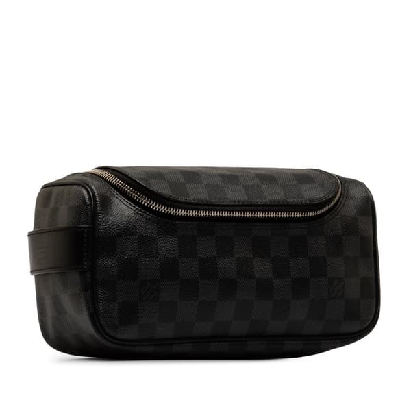 Pre-owned Louis Vuitton Damier Graphite Toiletry Pouch Black