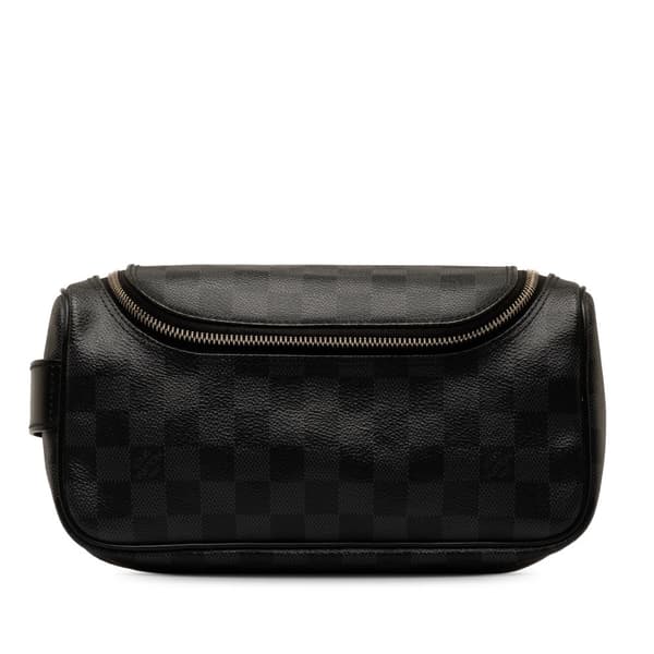 Pre-owned Louis Vuitton Damier Graphite Toiletry Pouch Black