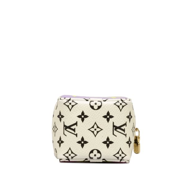 Pre-owned Louis Vuitton Monogram Giant Porte Monet Cube Purple