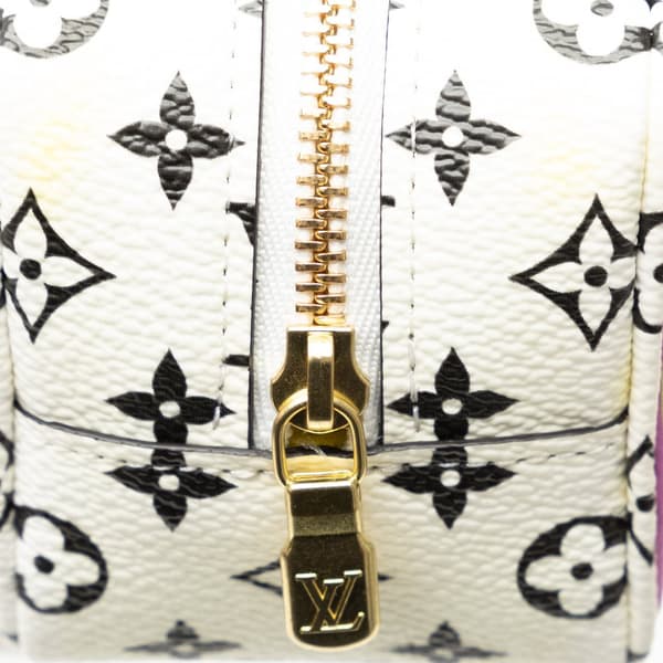 Pre-owned Louis Vuitton Monogram Giant Porte Monet Cube Purple