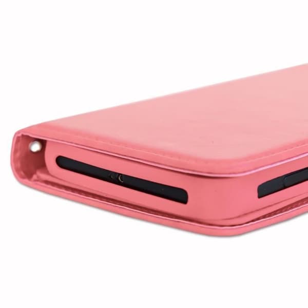 Fodral för LG Q92 eco-läder plånbok format - dubbel invändig flik korthållare magnetisk stängning - ROSA