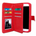 Miniatyrbild 3 av 4: PH26® Folio fodral för Samsung Galaxy Note 2 plånboksformat i rött eko-läder med dubbel invändig flik, korthållare,