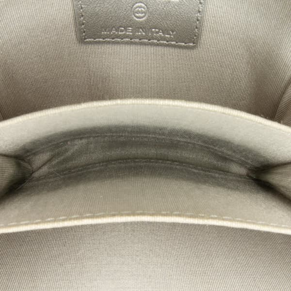 Pre-owned Chanel CC Caviar Zip Coin Pouch Gray