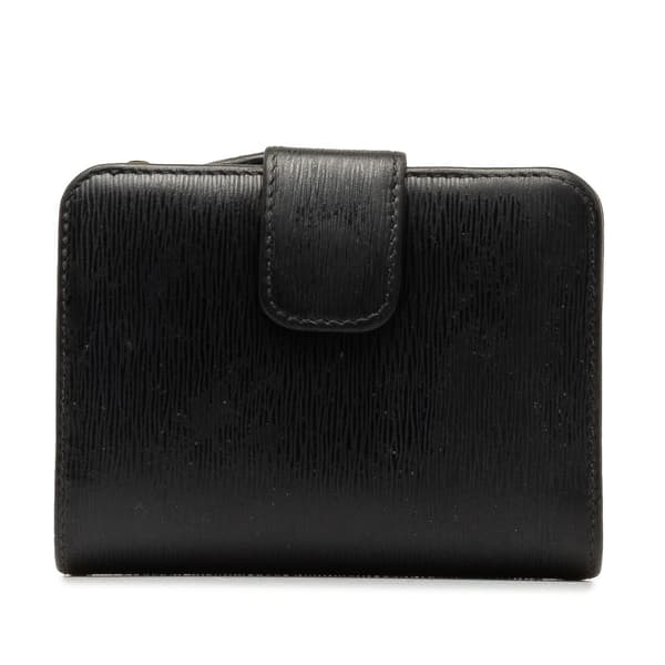 Pre-owned Prada Vitello Move Small Wallet Black