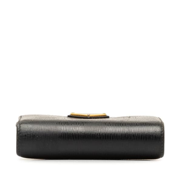 Pre-owned Prada Vitello Move Small Wallet Black