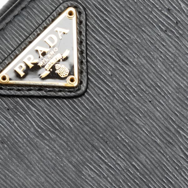 Pre-owned Prada Vitello Move Small Wallet Black