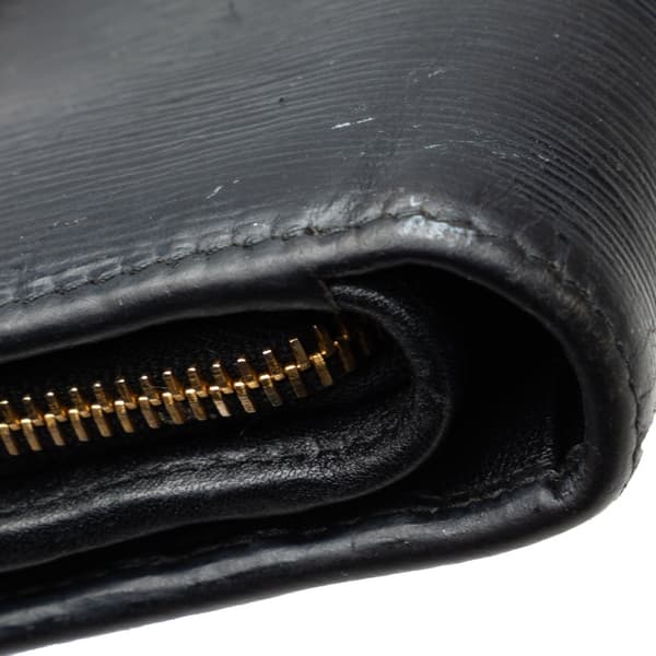 Pre-owned Prada Vitello Move Small Wallet Black