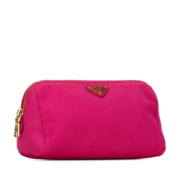 Pre-owned Prada Canvas Pouch Pink