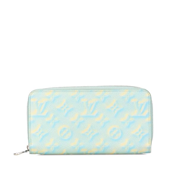 Pre-owned Louis Vuitton Monogram Empreinte Summer Stardust Zippy Wallet Blue