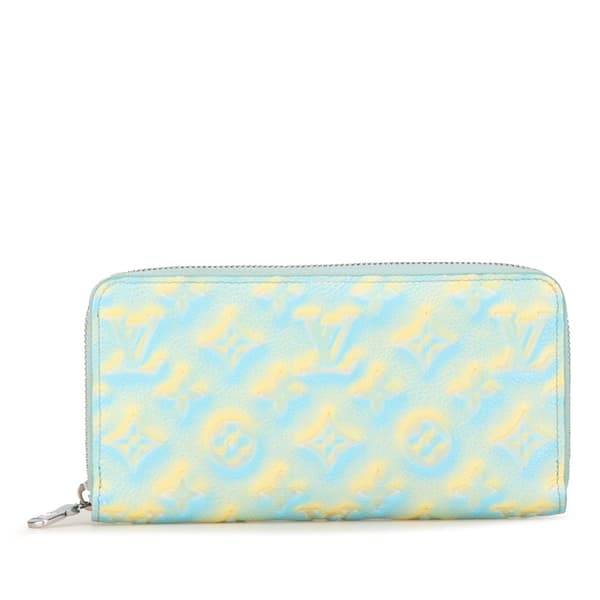 Pre-owned Louis Vuitton Monogram Empreinte Summer Stardust Zippy Wallet Blue