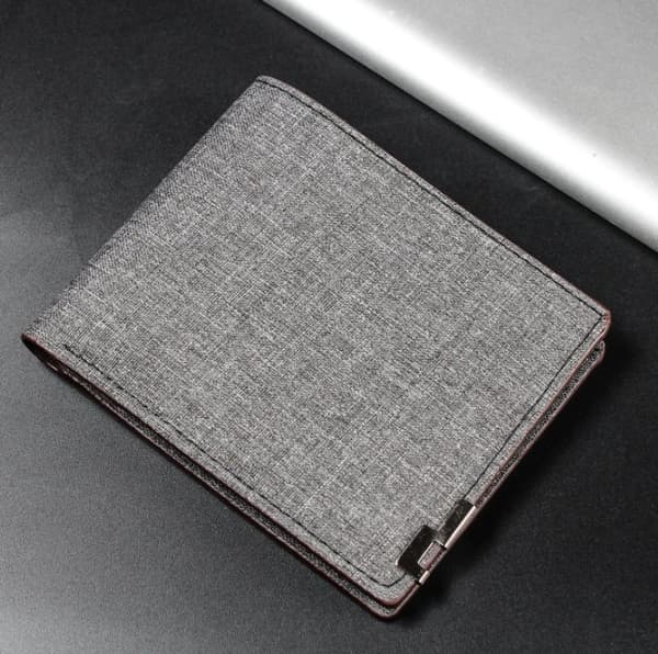 INF Denim tygplånbok för män Mörkgrå