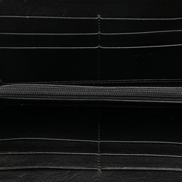 Pre-owned Gucci Microguccissima Zip Around Long Wallet Black
