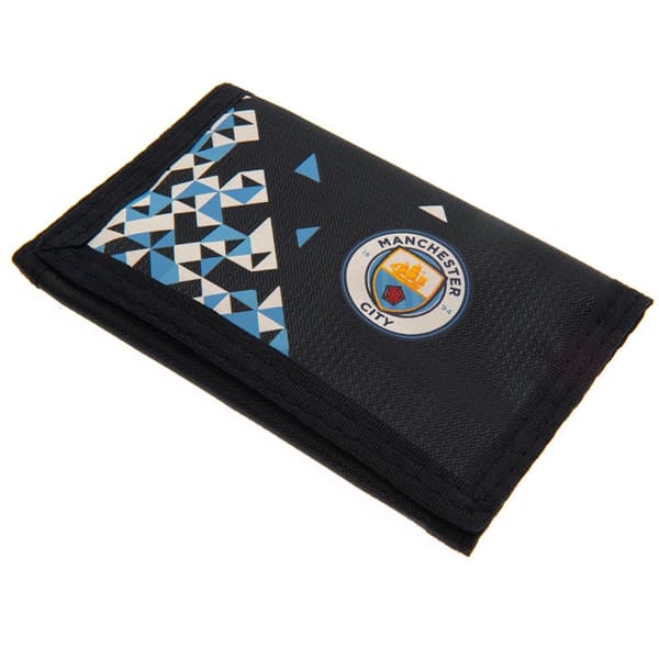 Manchester City FC Plånbok i partikelformad nylon Black/Sky Blue/White One Size