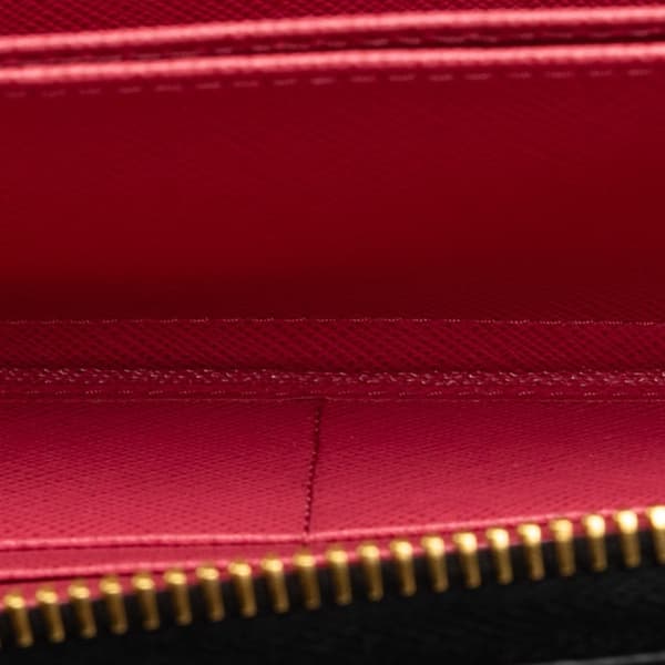 Pre-owned Prada x Universal Studios Saffiano Frakenstien Heart Long Wallet Black