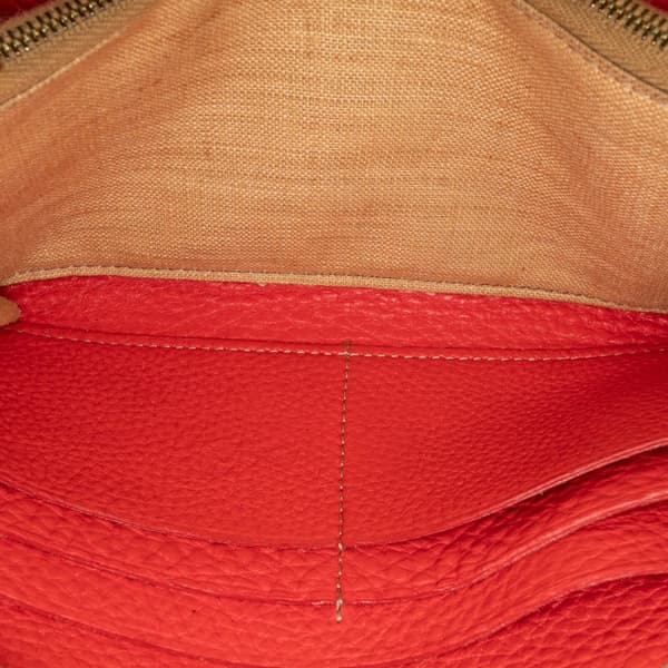 Pre-owned Fendi Leather Selleria Zip Around Long Wallet Red