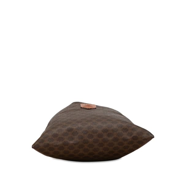 Pre-owned Celine Macadam Drawstring Pouch Brown