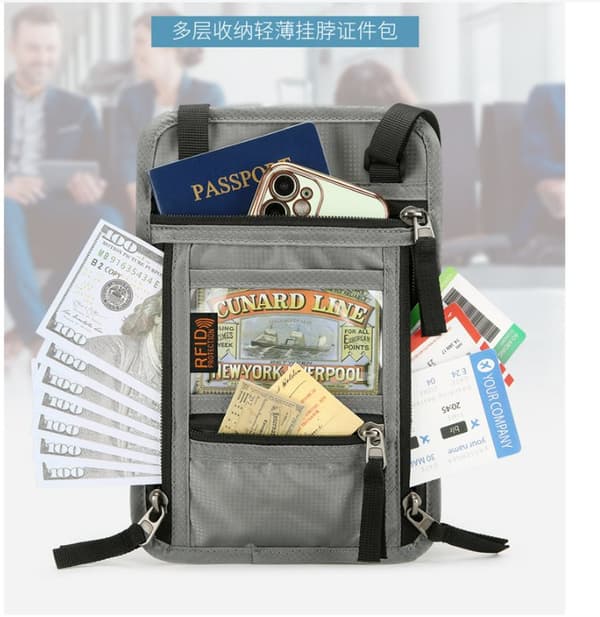INF RFID-blokkerende passholder og reiselommebok