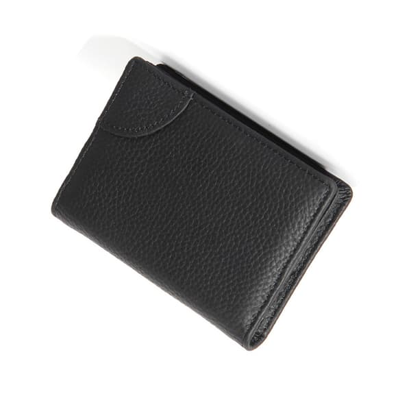 INF Kortholderlommebok i ekte skinn, slank minimalistisk lommebok foran
