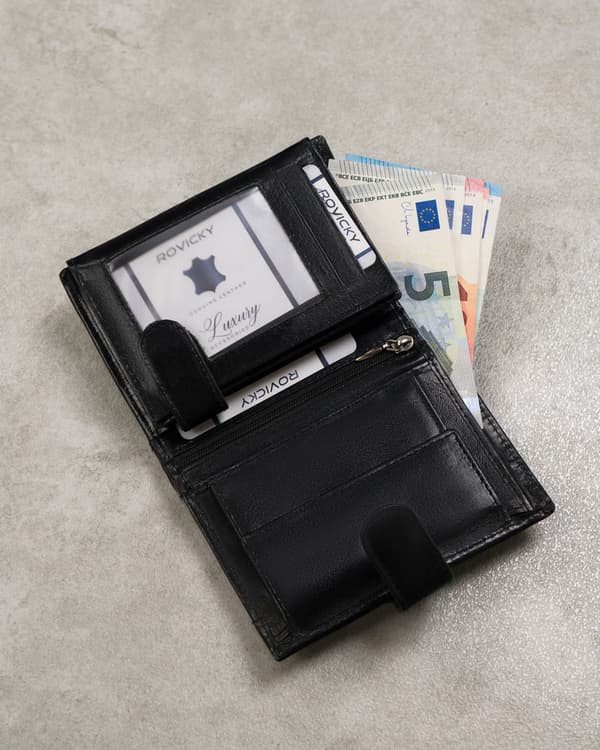 Velká, kožená pánská peněženka se systémem RFID Protect - Cavaldi
