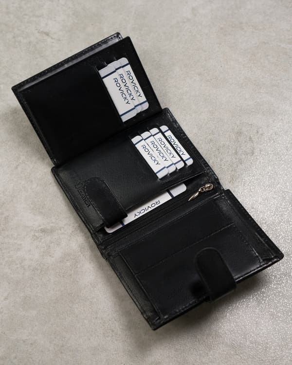 Velká, kožená pánská peněženka se systémem RFID Protect - Cavaldi