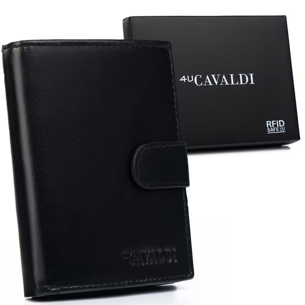 Velká, kožená pánská peněženka se systémem RFID Protect - Cavaldi