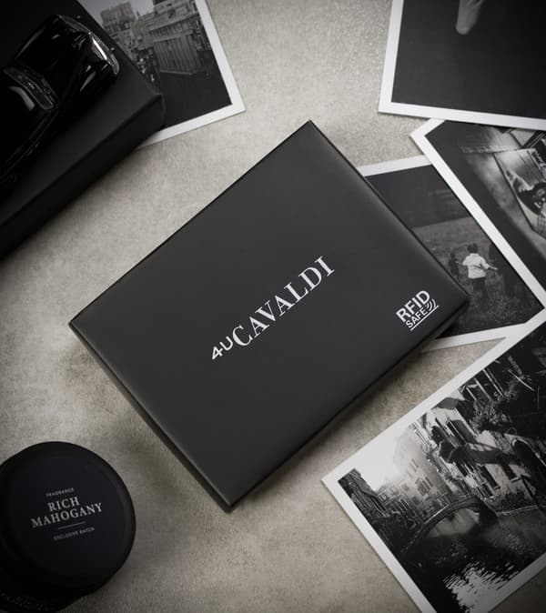 Velká pánská kožená peněženka s RFID Protect - Cavaldi