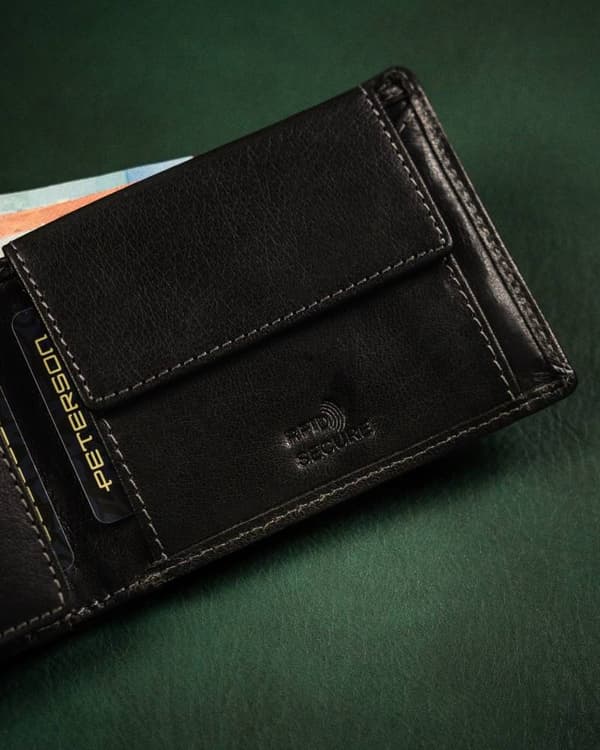 Pánská peněženka z přírodní kůže s RFID systémem - Peterson