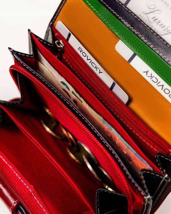 Velká, kožená dámská peněženka s RFID systémem - 4U Cavaldi
