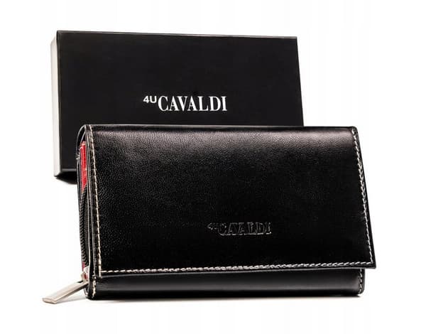 Velká, kožená dámská peněženka s RFID systémem - 4U Cavaldi