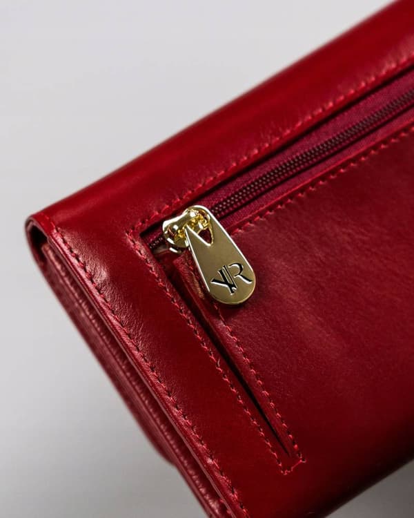 Velká, kožená dámská peněženka se zapínáním na systém RFID - Rovicky