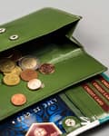 Miniatyrbillede 9 af 10: Flerfarvet læderpung til kvinder med trykknapper - Peterson