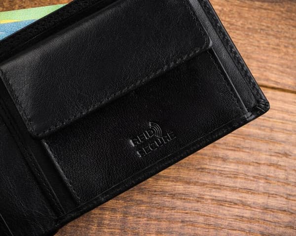 Stor, læder pung til mænd med RFID-system - Rovicky