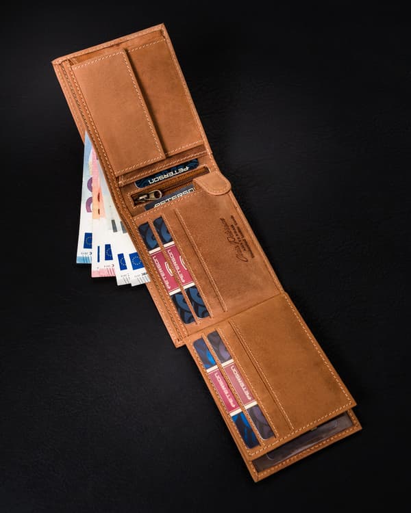Klasická pánská peněženka s kapsou na zip - Peterson