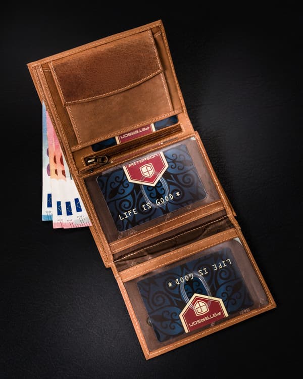 Pánská kožená peněženka se systémem RFID Protect - Peterson