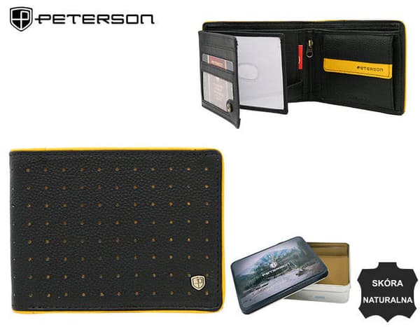 Læder, sports pung til mænd med RFID-kortbeskyttelse - Peterson
