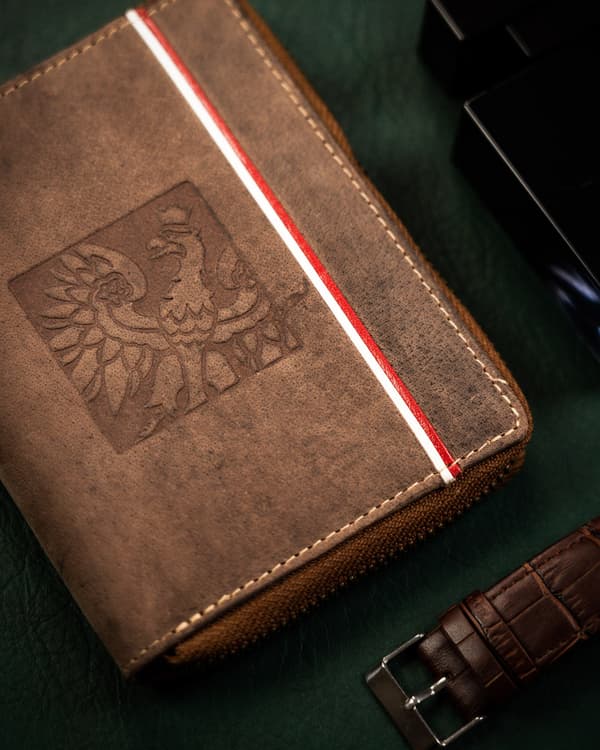 Velká pánská peněženka z přírodní kůže nubuk - Peterson