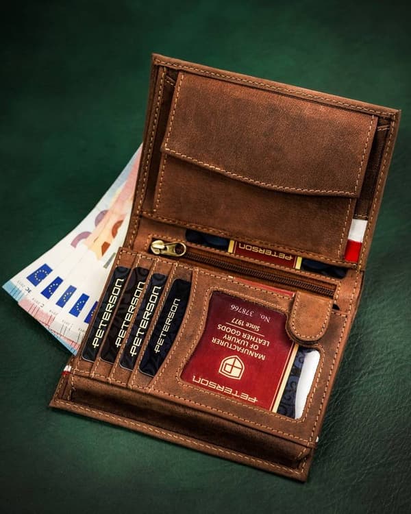 Pánská kožená peněženka s patriotickým motivem - Peterson