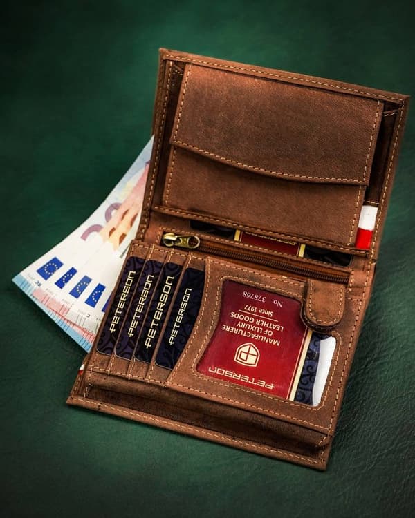 Pánská kožená peněženka s patriotickým motivem - Peterson