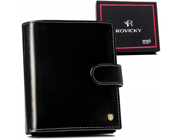 Velká, kožená pánská peněženka s RFID systémem - Rovicky