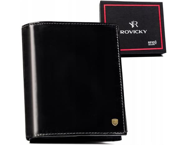 Velká, kožená pánská peněženka s RFID systémem - Rovicky