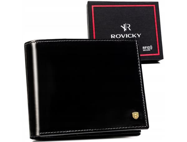 Velká, kožená pánská peněženka bez zapínání - Rovicky