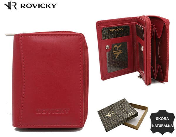 Dámská kompaktní kožená peněženka - Rovicky