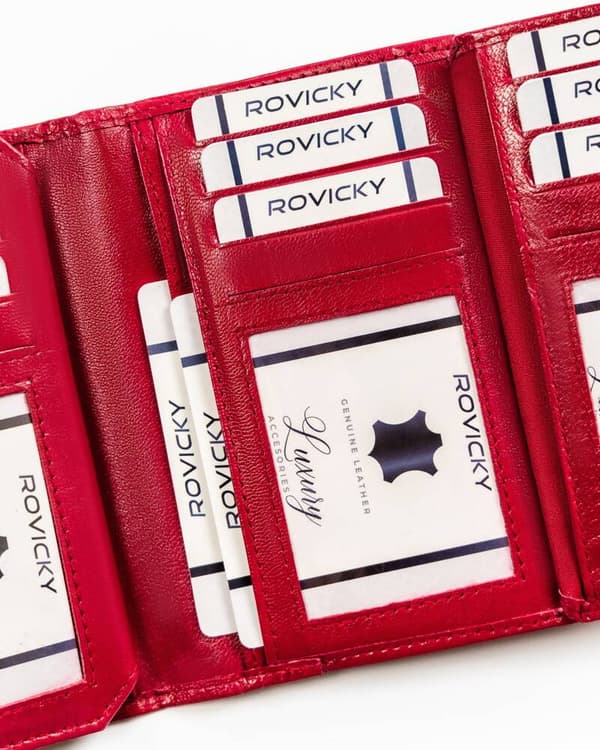 Elegantní dámská peněženka z přírodní kůže - Rovicky