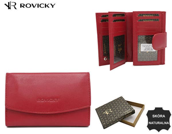 Elegantní dámská peněženka z přírodní kůže - Rovicky