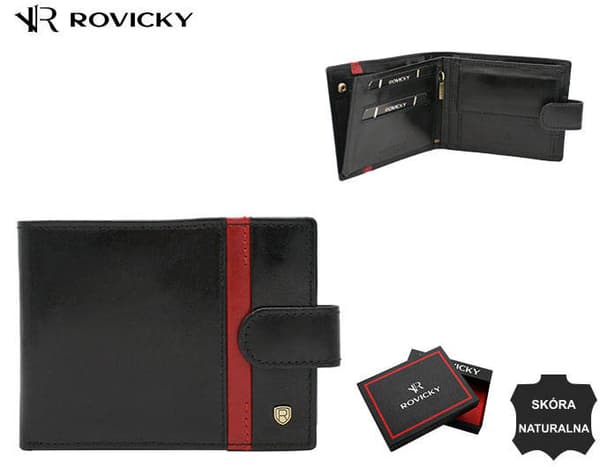 Kožená pánská peněženka s RFID systémem - Rovicky