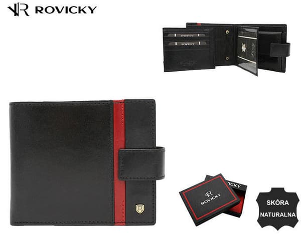 Elegantní, kožená pánská peněženka - Rovicky