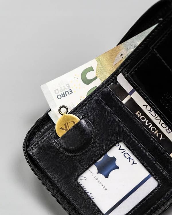 Malá kožená pánská peněženka na zip - Rovicky